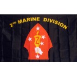 Marine 2nd Division 3'x 5' Flag