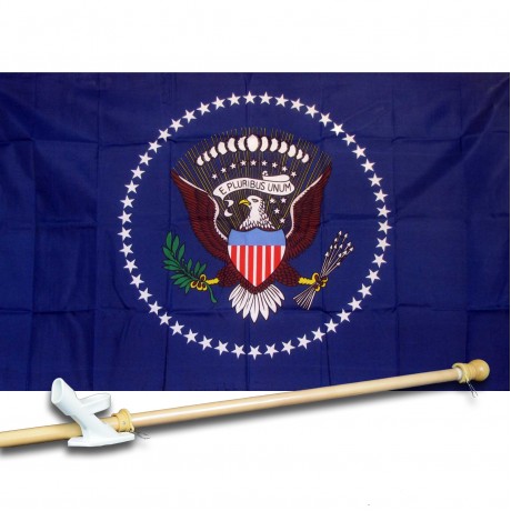 PRESIDENTIAL SEAL 3' x 5'  Flag, Pole And Mount.