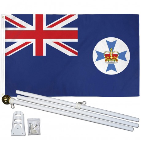 Queensland 3' x 5' Polyester Flag, Pole and Mount