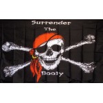 Surrender the Booty Pirate Premium 3'x 5' Flag