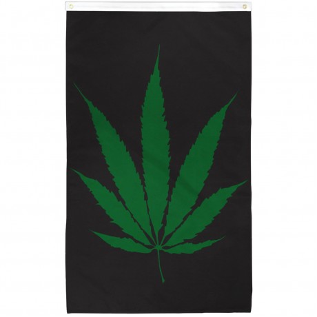 Marijuana Leaf Vertical 3' x 5' Polyester Flag