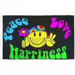 Peace Love Happiness 3'x 5' Flag