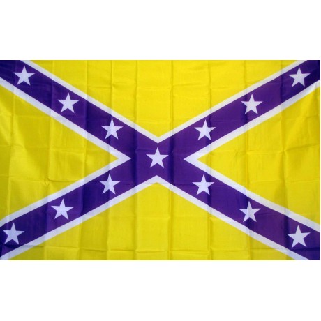 Purple Gold Battle 3' x 5' Polyester Flag