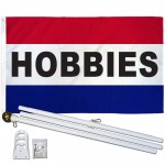 Hobbies Patriotic 3' x 5' Polyester Flag, Pole and Mount