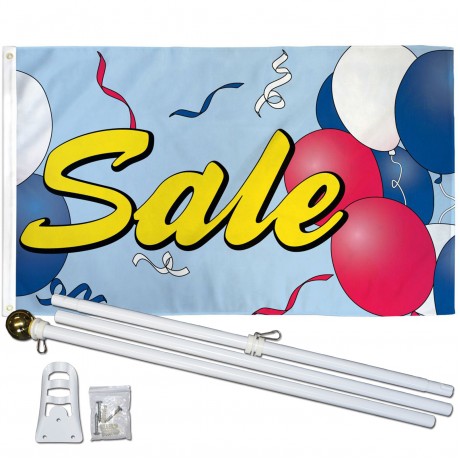 Sale Balloons 3' x 5' Polyester Flag, Pole and Mount