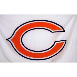 Chicago Bears White 3' x 5' Polyester Flag