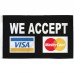 We Accept Visa Mastercard Black 3' x 5' Polyester Flag