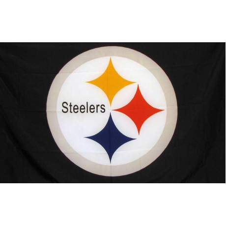 Pittsburgh Steelers Logo 3' x 5' Polyester Flag (F-1536) - by www