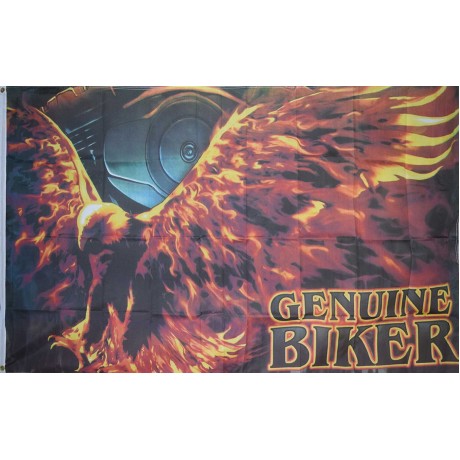 Genuine Biker Flaming Eagle 3'x 5' Flag