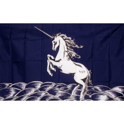 Unicorn Blue 3'x 5' Novelty Flag