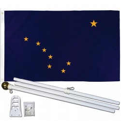 Alaska State 2' x 3' Polyester Flag, Pole and Mount