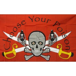 Name Your Poison Skull & Swords 3'x 5' Pirate Flag