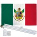 Queretaro Mexico State 3' x 5' Polyester Flag, Pole and Mount