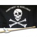 PIRATE COMMITMENT TO EXCELLENCE 3' x 5'  Flag, Pole And Mount.