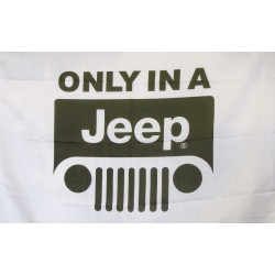 Only In A Jeep Car Lot Flag