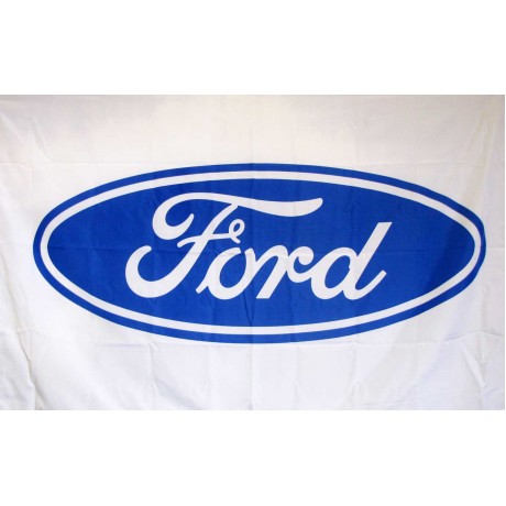 Ford White 3' x 5' Polyester Flag