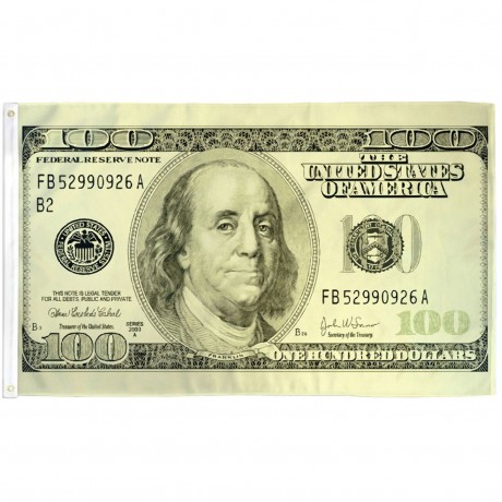 Hundred Dollar Bill 3' x 5' Polyester Flag