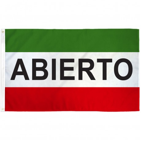 Abierto 3' x 5' Polyester Flag