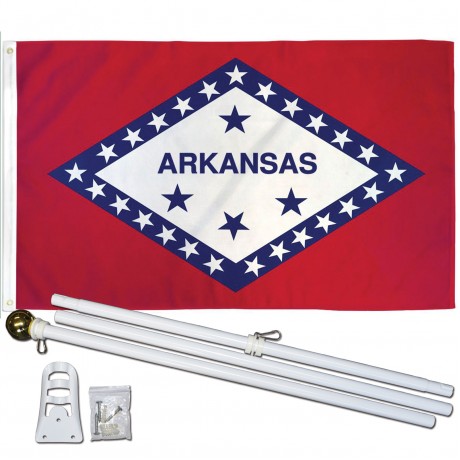 Arkansas State 3' x 5' Polyester Flag, Pole and Mount
