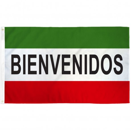 Bienvenidos 3' x 5' Polyester Flag