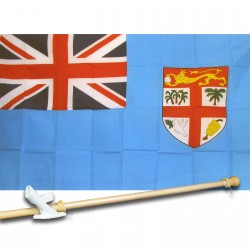 Fiji 3' x 5' Country Flag, Pole And Mount