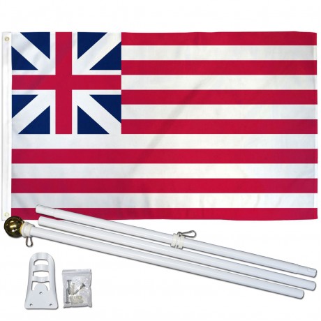 USA Historical Grand Union 3' x 5' Polyester Flag, Pole and Mount