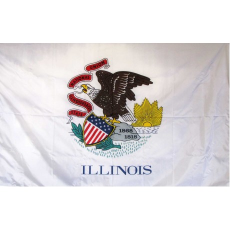 Illinois 3'x 5' Solar Max Nylon State Flag