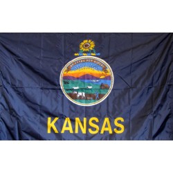 Kansas 3'x 5' Solar Max Nylon State Flag