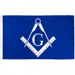 Masonic Historical Blue & White 3'x 5' Flag