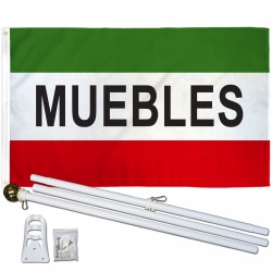 Muebles 3' x 5' Polyester Flag, Pole and Mount