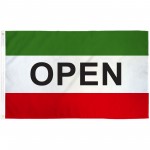 Open Green 3' x 5' Polyester Flag
