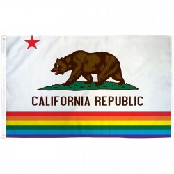 California Rainbow Pride 3 'x 5' Polyester Flag