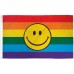 Rainbow Smiley Face 3' x 5' Polyester Flag