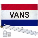 Vans Patriotic 3' x 5' Polyester Flag, Pole and Mount