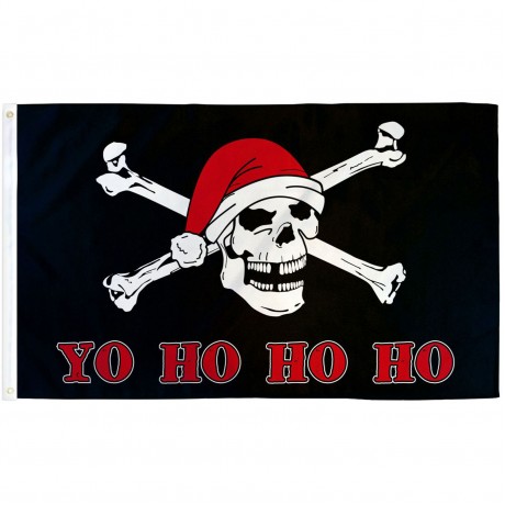 Yo Ho Ho Ho Santa Pirate 3'x 5' Polyester Flag