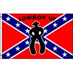 Rebel Cowboy Up 3'x 5' Novelty Flag