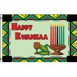 Happy Kwanzaa 3' x 5' Polyester Flag