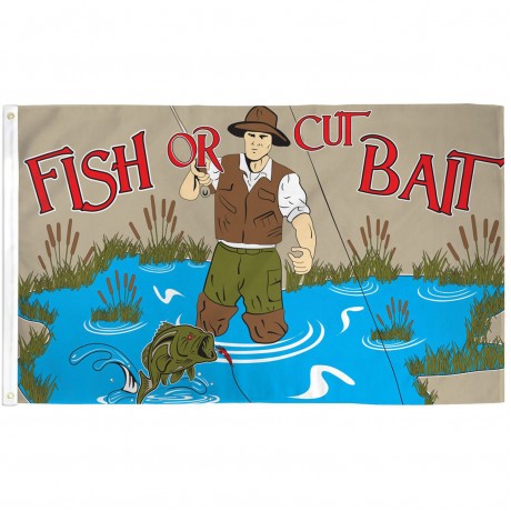 Fish Or Cut Bait 3' x 5' Polyester Flag