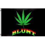 Blunt Marijuana with Leaf 3' x 5' Polyester Flag