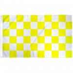 Checkered Yellow White 3' x 5' Polyester Flag