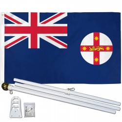 New South Wales 3' x 5' Polyester Flag, Pole and Mount