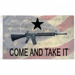 Come And Take It 2nd Amendment Patriotic 3' x 5' Polyester Flag