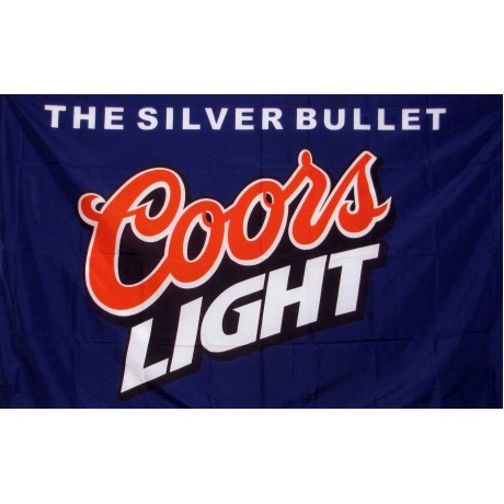 Coors Light Silver Bullet Blue 3' x 5' Flag