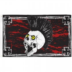 Iron Skull Red Black 3'x 5' Flag