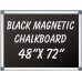 48" x 72" Aluminum Framed Magnetic Black Chalkboard
