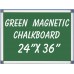 24" x 36" Aluminum Framed Magnetic Green Chalkboard