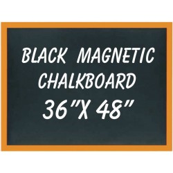 36" x 48" Wood Framed Black Magnetic Chalkboard