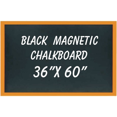 36" x 60" Wood Framed Black Magnetic Chalkboard