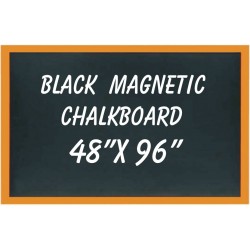 48" x 96" Wood Framed Black Magnetic Chalkboard