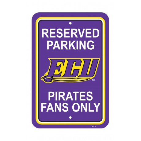 East Carolina Pirates 12-inch by 18-inch Parking Sign